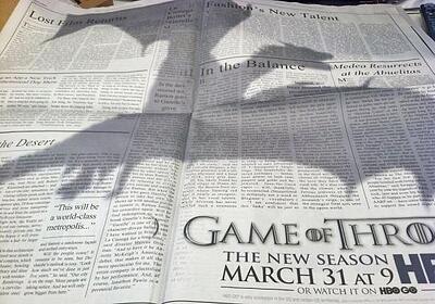 Game of Thrones newspaper ad