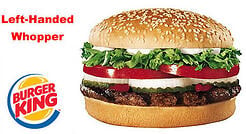 Creative advertising Burger King left-handed Whopper