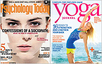 Magazine readership in specialized titles like Psychology Today and Yoga Journal is increasing